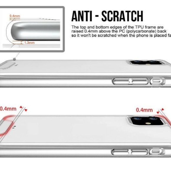 3 pk. of Shock Absorption Crystal Clear Phone Case - Picture 6 of 7